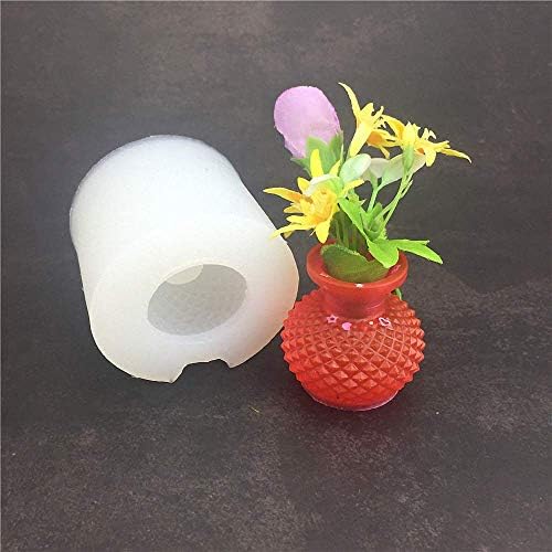 3D Flower Vase Silikonski kalup cvijet ur ur ur, čokoladni malter za parišku svijeću sapuna od cementnog cementa za betonske kalupe