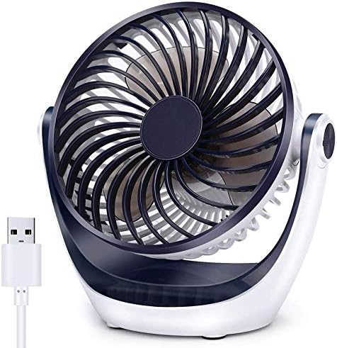 LXX Mali stol Ventilator ultra miran prijenosni brzina ventilatora Podesiva glava 360 ° Rotirani mini lični ventilator za kućnu uredsku