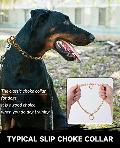 Zlatni ovratnik za pse-3/5 u širokoj ne vuci zlatni ovratnici lanca psa sa dijamantima korugacija, trening za hodanje kubanske veze za pse 18 inča
