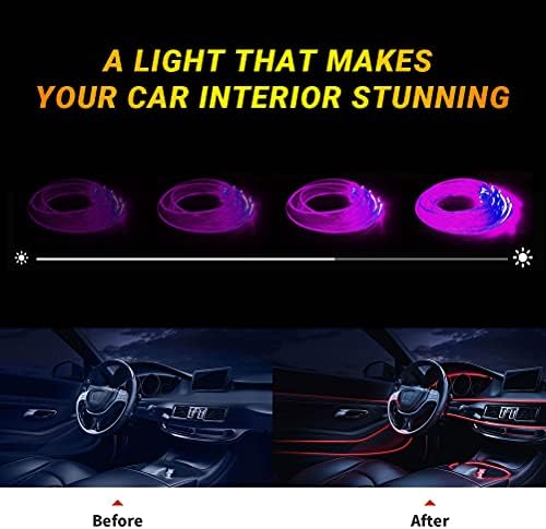 Unutrašnja LED traka za unutrašnjost automobila višebojna 16 miliona boja - Ambijentalna rasvjeta za automobil 4 u 1 Svjetlo za automobilsku