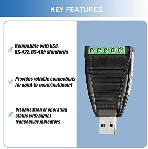 UOTEK USB do RS-485 RS-422 pretvarač USB u RS485 RS422 Adapter ugrađeni FTDI čipset serijski konektor podržava Win 10 / XP / Vista