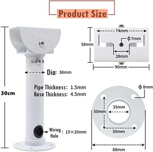 OdiySurveil 11.8 CCTV sigurnosna kamera stropni nosač za montažu, univerzalni nosač zidnih nosača kamere za CCTV sigurnosnu kameru