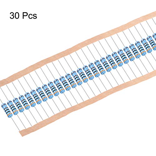 Uxcell 30kom 3k Ohm otpornik, 2W 1% tolerancije otpornici na metalni Film, Olovo, 5 traka za DIY Elektronske projekte i eksperimente