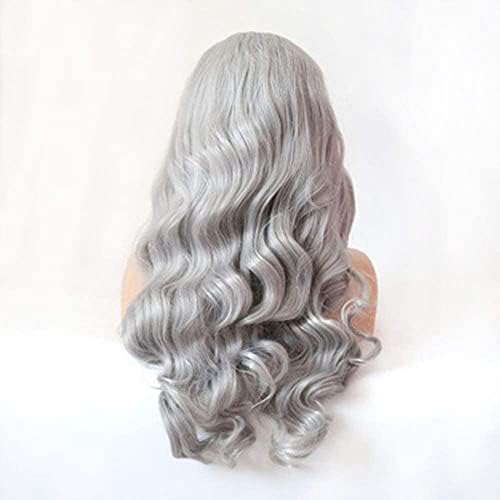 Xzgden perika za zamjenu kose, perike baka siva čipka Evropska i Ženska Moda veliki val duga kovrčava kosa Set perika od hemijskih