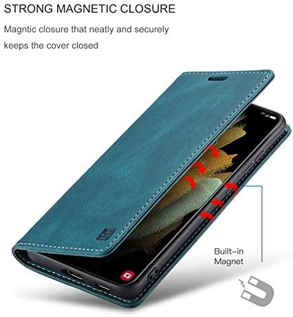 TOHULLE za Samsung Galaxy S21 Ultra futrola, držač kartica za starinski novčanik stalak ugrađena magnetna Flip Folio kožna futrola