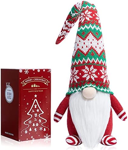 LDTLDirector Gnome Božićni ukrasi, gnomi ručno rađeni, božićni gnomi pliša, švedski gnome, tonte gnomes, gnome božićni ukrasi, crveni, 19 inča