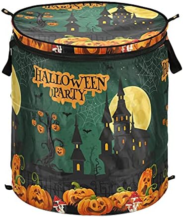 Halloween bundeva Haunted House Pop Up korpa za veš sa poklopcem sklopiva korpa za odlaganje sklopiva torba za veš za kampovanje izletišta