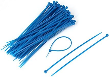 Aexit mrežni kabelski stezaljci žice zip trake za zip plave 3 mm širine kaišne stezaljke 100 kom
