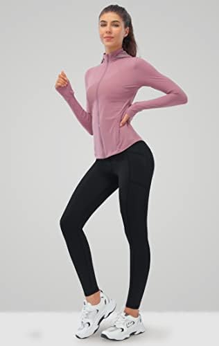 Persit ženske ruke obložene gamaše visoke struke toplotne hlače za zimske joge sa džepovima
