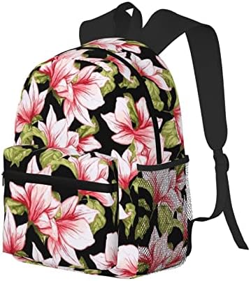 Moliae Beauty Pink Cvjetni cvjetovi Ispiši vodootporne visoke školske torbe za dječake, putni ruksak Ležerne prilike za laptop