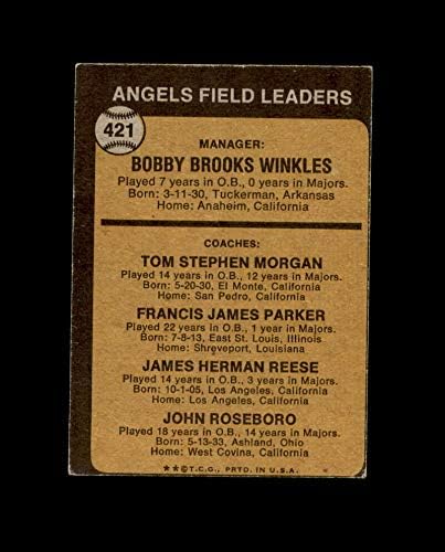 Bobby Winkles Hand potpisan je 1973. predjela California Angels Autograph