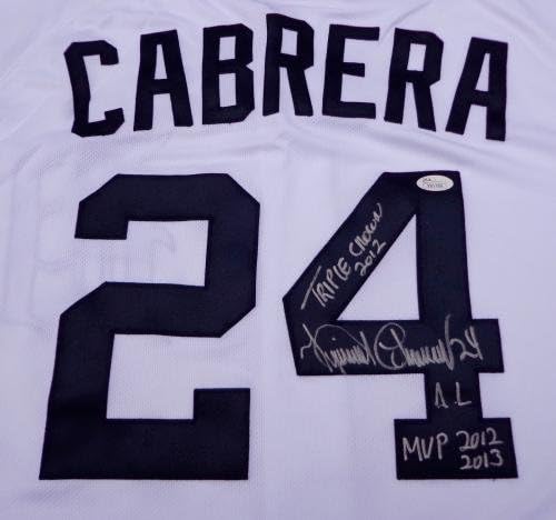 Miguel Cabrera potpisao je dres Tigers W / Triple Crown & MVP natpisi JSA LoA - autogramirani MLB dresovi