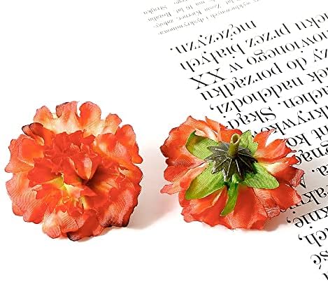 Sunnyskar 20pcs Umjetno cvijeće 5cm svilena karanfila lažnog cvijeća glava za kućne vjenčane ukrašavanje DIY vijenac za obrtni broševi