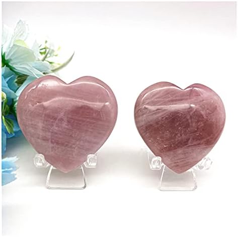 Ruitaiqin shitu 1pc prirodno ljubičasta ružičasta kristalna ljubav uzorci srca uzorak liječenja poliranih kamenih dragulja za kućni