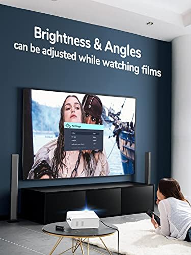 4K projektor, projektor sa WiFi i Bluetooth, prijenosni filmski projektor sa daljinskim, videozarnim projektorom u kućnom kinu kompatibilan