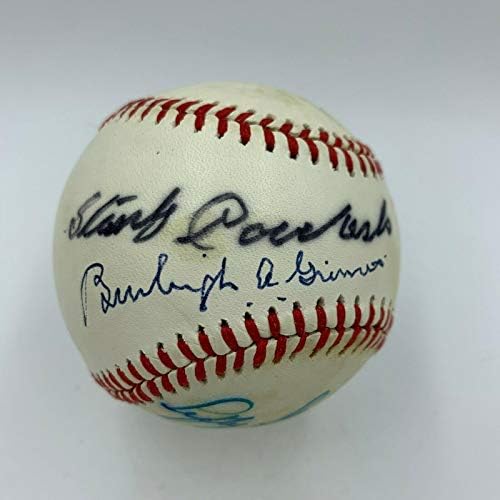 NY Legends Coveleski Grimes Hoyt Ruffing Lyons Gomez Hubbell potpisan bejzbol JSA - autogramirani bejzbol