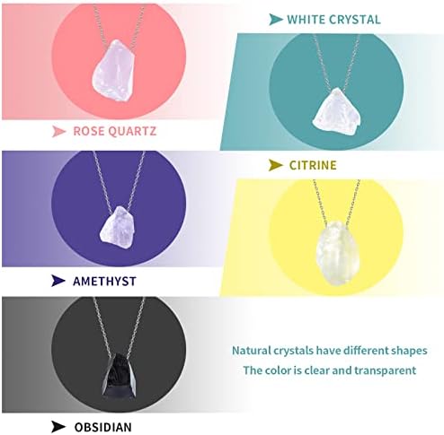 Lucelično liječenje ogrlice kristalne privjeske za žene muškarci Energetski kristalni dragi prirodni reiki duhovni ametist kvarcni