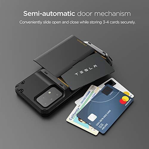 VRS Design Damda Glide Pro za Case Galaxy A52 5G / 4G, sa [4 kartice] [Poluu Auto] Premium čvrst prilog za kreditne kartice Novčanik