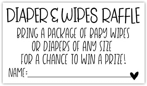50 ulaznica za tombolu za pelene i maramice-umetak pozivnice za Baby Shower-aktivnost igre za Baby Shower