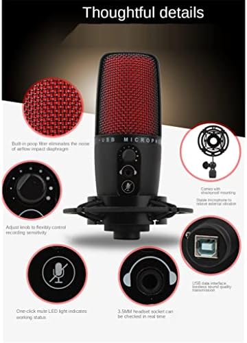 Wionc kondenzatorski mikrofon za snimanje sa stativom pogodan je za strujanje vokalnih igara sa mikrofonom u računarskom studiju