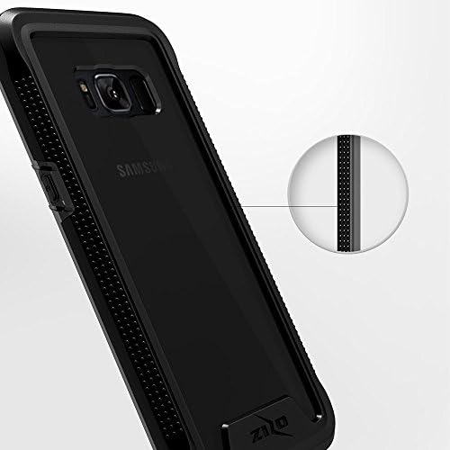 Zizo Ion serija za Samsung Galaxy S8 case vojni pad Testirano sa kaljenim staklom zaštitnik ekrana crni dim