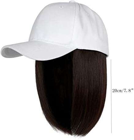 Hot Rod šešir za časopis bejzbol kapa sa ekstenzijama za kosu ravna kratka Bob frizura uklonjiva perika šešir za