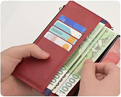 SUPARDS torbica za novčanik za Galaxy S5, futrola za telefon sa zatvaračem sa utorom za držač kreditne kartice narukvica torbica zaštitna