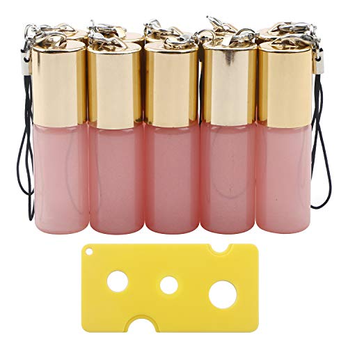 Ellbest 10 pakovanje 5ml prijenosne biserne boce u obliku ružičaste boje sa ručicama od nehrđajućeg čelika i otvaračem ključa esencijalnog