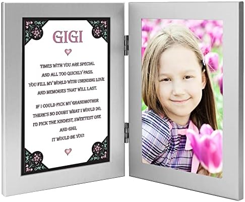 Slatka pjesma za baku Gigi od unuka za majčin dan, dodajte 4x6 inčnu fotografiju u dvostruki okvir