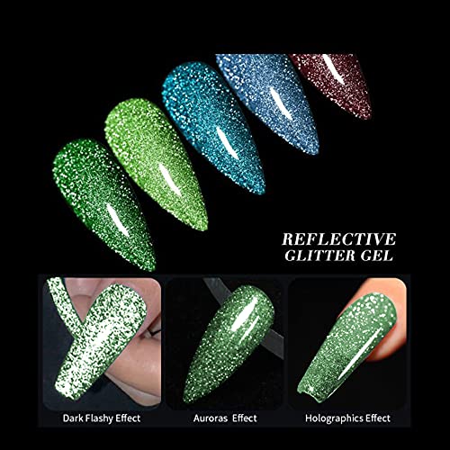 HENIUY Diamond Gel lak za nokte, sjajni gel lak za nokte potopite LED Nail Art manikir pokloni za žensku djevojku, 1 kom 10ml