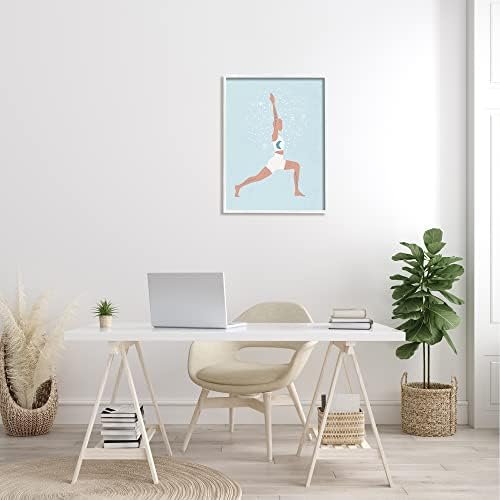 Stupell Industries polumjesec za jogu predstavlja ljudski rad, dizajn Nina Blue