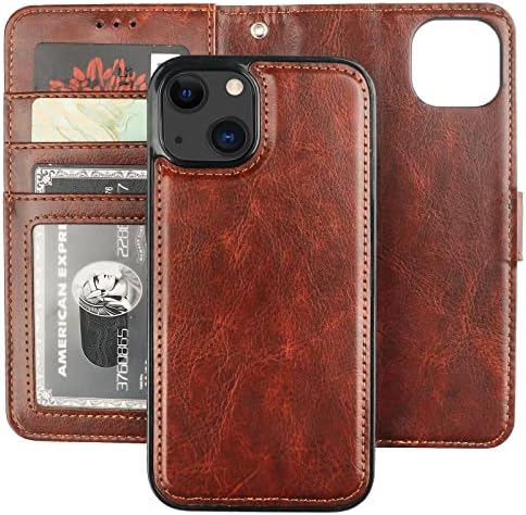 Bocasal odvojiva torbica za novčanik za iPhone 13 Mini RFID blokirajući držač za kartice Premium PU kožna magnetna postolja otporna