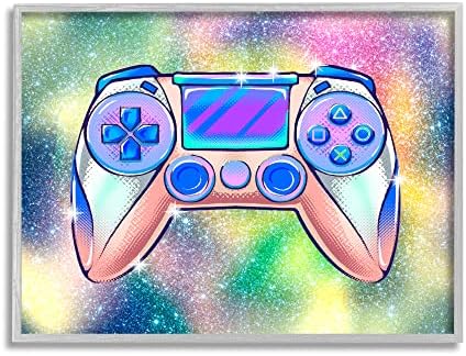 Stupell Industries Bold Sparkle video gaming controller Illustration, Design by Ziwei Li