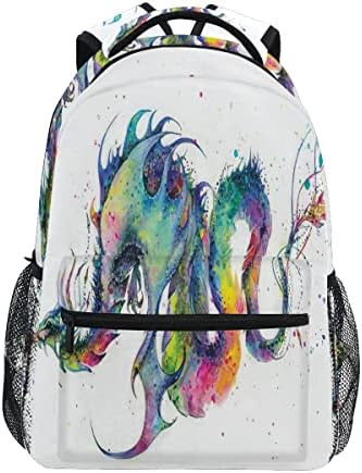 Školski ruksak akvarel zmajeva knjige za dječake Djevojke Tinejdžeri casual putničke torbe Računalni laptop Daypack