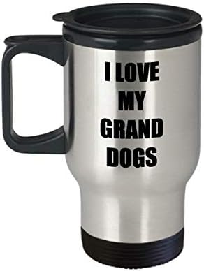 Volim svoje unuke putovanja psu pasa smiješna poklon ideja Novost Gag kafe čaj 14oz nehrđajući čelik
