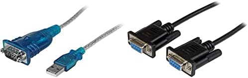 Startech.com 1 port USB do serijskog RS232 adapter i 2m crni DB9 RS232 serijski null modem kabel f ​​/ f - DB9 ženska ženska - 9 pin