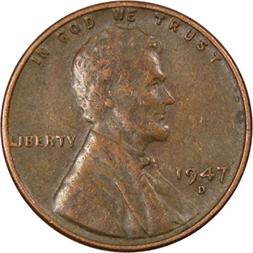 1947 D Lincoln pšenični cent za dobar brončani peni 1c kolekcionar
