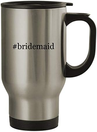 Knick klackac pokloni bridemaid - 14oz od nehrđajućeg čelika hashtag putni šalica za kafu, srebro