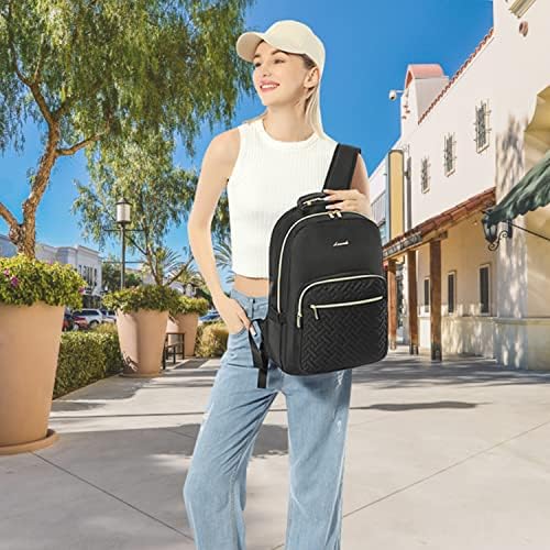 LOVEVOOK laptop ruksak za žene, elegantna prošivena ruksaka torbica za poslovna Radna putovanja, kompjuterske torbe Fakultetska torba,