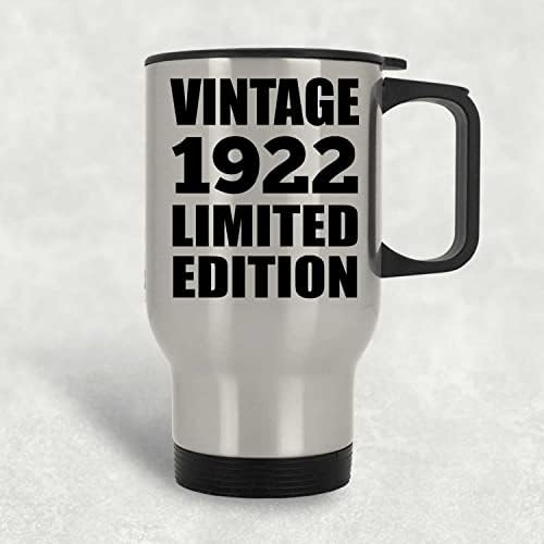 DesignSify $ 101st rođendan Vintage 1922 Limited Edition, srebrna putna krila 14oz Izolirani pump od nehrđajućeg čelika, pokloni za