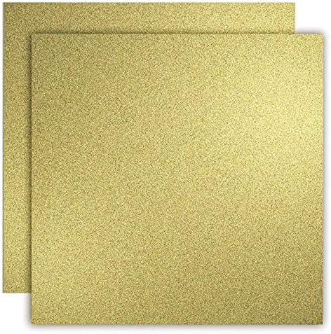 Yinuoyoujia Gold Glitter Cardstock Papir 12 listova 12 x 12 Glitter Cardstock Construction Premium Sparkly Papir za klirište, zanat,
