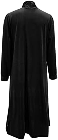 Dugi baršunasti kardigan ženski casual party kaput za kaput later rukava Soft Open Prednji odjećni odjeća sa džepom
