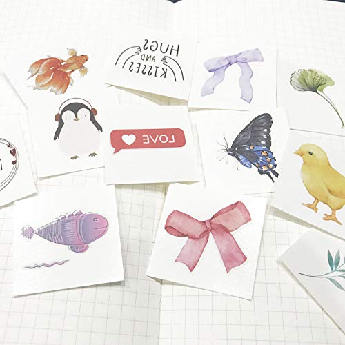 Everyy akvarel životinja vole privremene tetovaže za djecu, 12 komada, male lažne tetovaže dizajna paketa, zabave i poklone