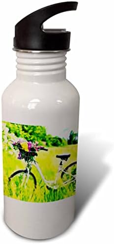 3drozni bicikl sa kosom cvijeća slika lampica infuzirana. - boce za vodu