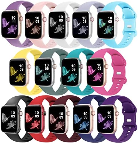 14 Pack Watch Bands Kompatibilan sa Apple Watch trakama 38mm 40mm 41mm 42mm za žene muškarci, Apple Calt Sport Band, Apple Gledaj