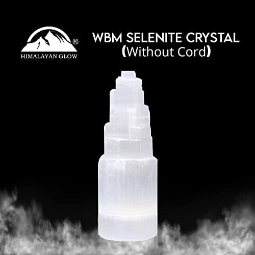 WBM selenite kristalno krostackor toranj 15cm dugačak, prirodni ljekoviti i smirujući efekti, marokanski kristal bez kabla za kućni