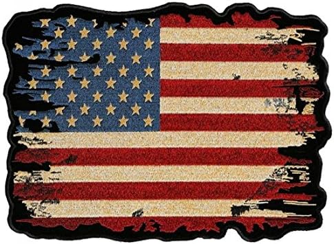 Koža Vrhovna patriotska američka zastava izvezeni biciklistički patch-Crveni-medij