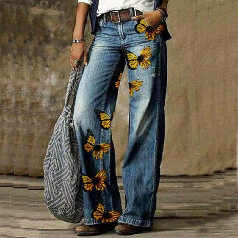 UKTZFBCTW Cargo hlače Proljetna odjeća Ženska odjeća Print Etnic Stil Streetwear Casual Jesen Elegant Bastet 7a l