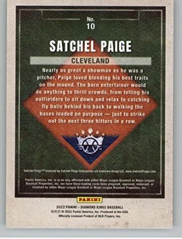 2022 Panini Diamond Kings 10 Satchel Paige Cleveland Indijanci Službena MLB PA Baseball kartica u sirovom stanju