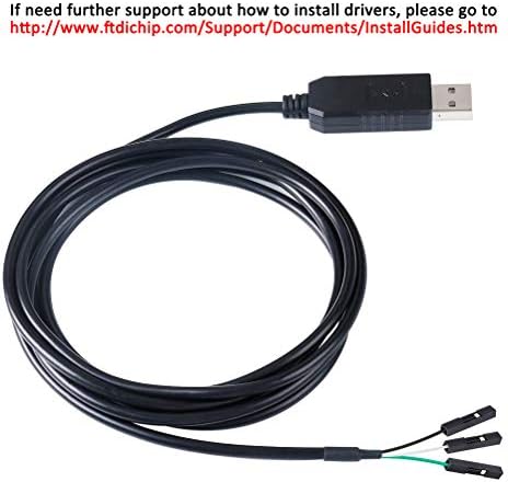 Dtech FTDI USB do TTL serijski 3,3v adapter kabel TX RX signal 3-polni 0,1 inčni pitch ženski utičnica FT232RL Chip Windows 11 10